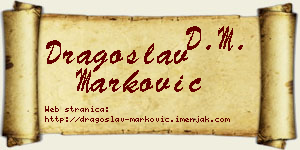 Dragoslav Marković vizit kartica